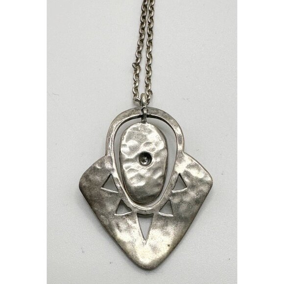 Silpada Sterling Silver Cubic Zirconia Art Deco Style Necklace  18” - Picture 5 of 5